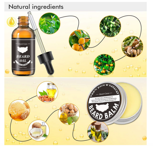 Beard grooming and trimming tool set