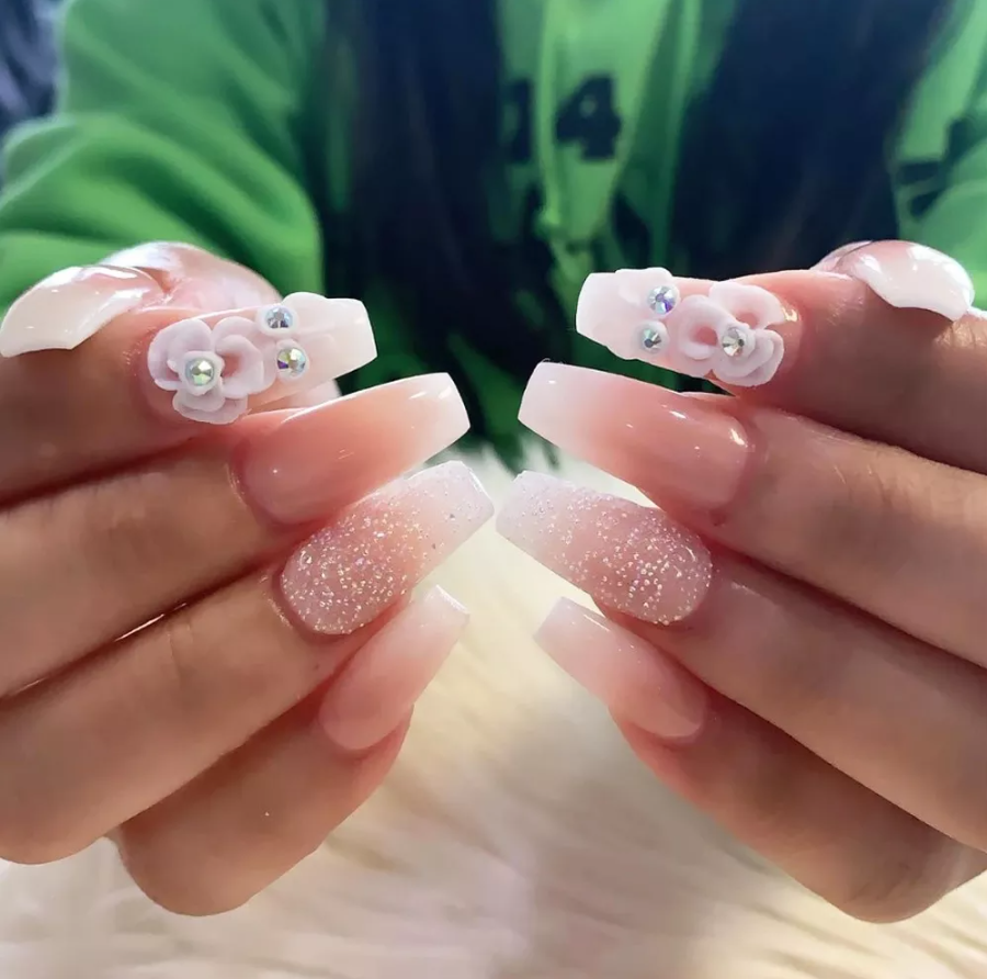 Pink, White and Clear 120g Acrylic Powders