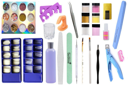 Professional Acrylic Kit with Storage Box - 37 Pieces