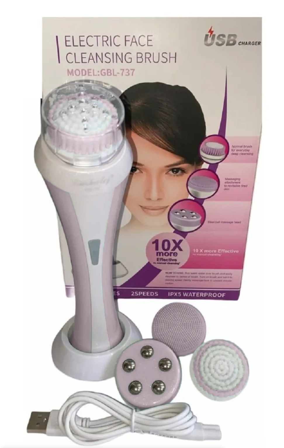Rechargeable 3 in 1 Electric Facial Cleansing Brush Yes You Online
