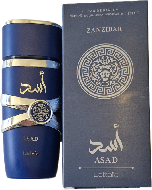 Asad Zanzibar 50ml EDP For Men By Lattafa (Mini)
