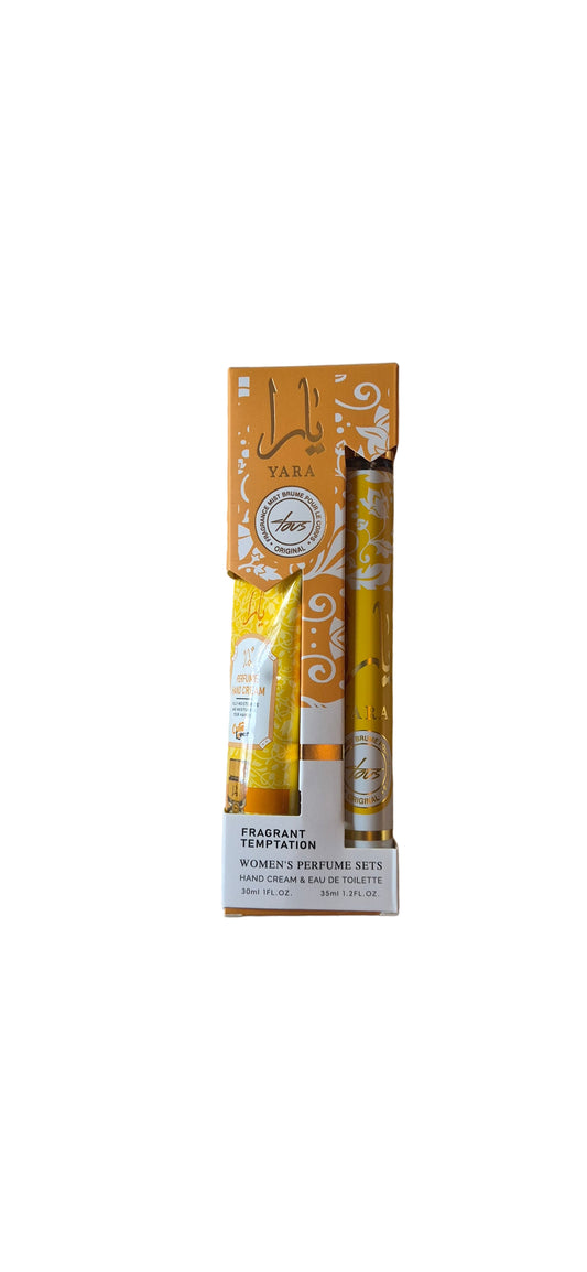 Yara Fragrant Temptation Women's Perfume Set Plus 2 in 1 Cream Orange