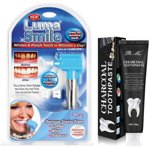 Oral Care Rubber Head Teeth Whitening Teeth Polisher & Teeth Whitening Charcoal Toothpaste