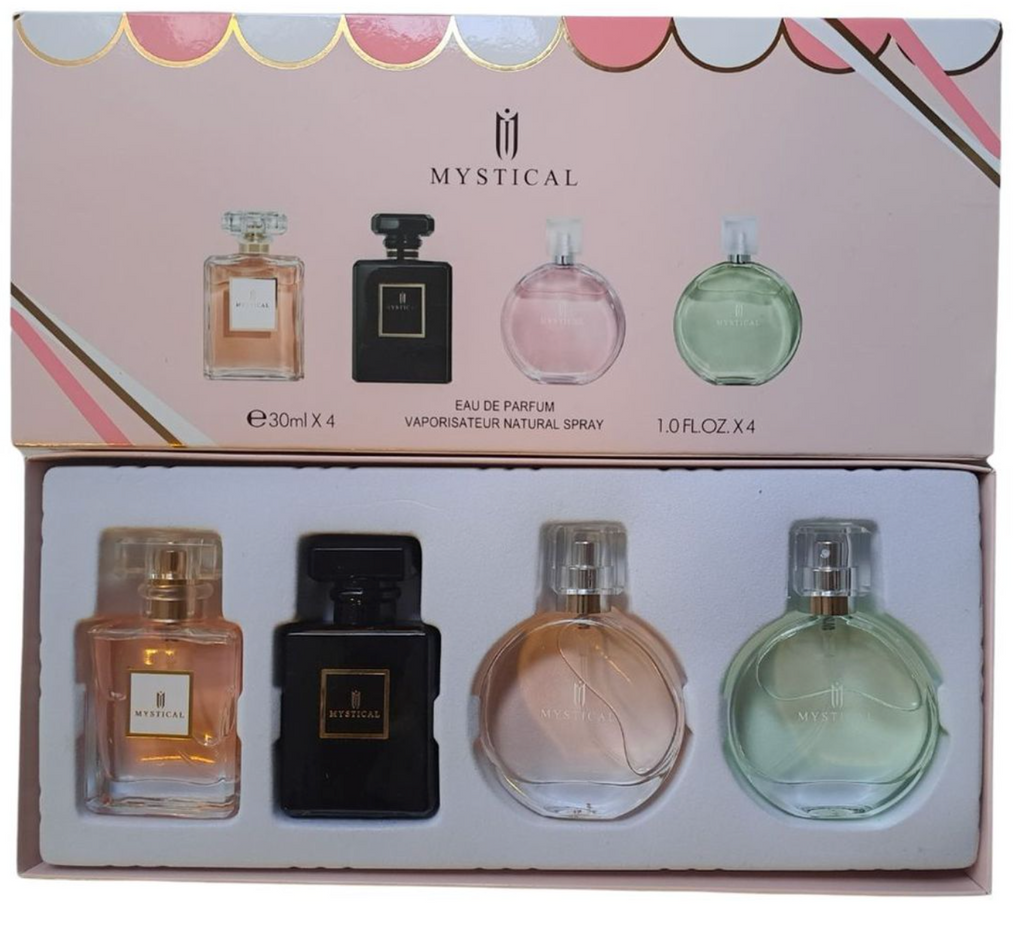 Mystical Peach and Pink Gift Perfume Set 30ml x4
