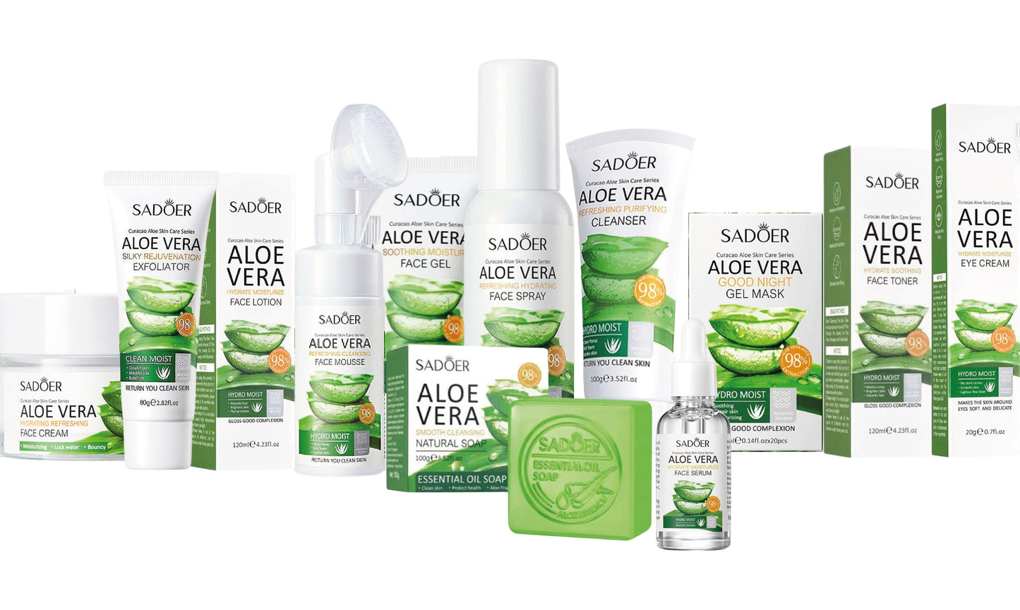 ULTIMATE 12 PIECE SADOER ALOE VERA FACE CARE ROUTINE