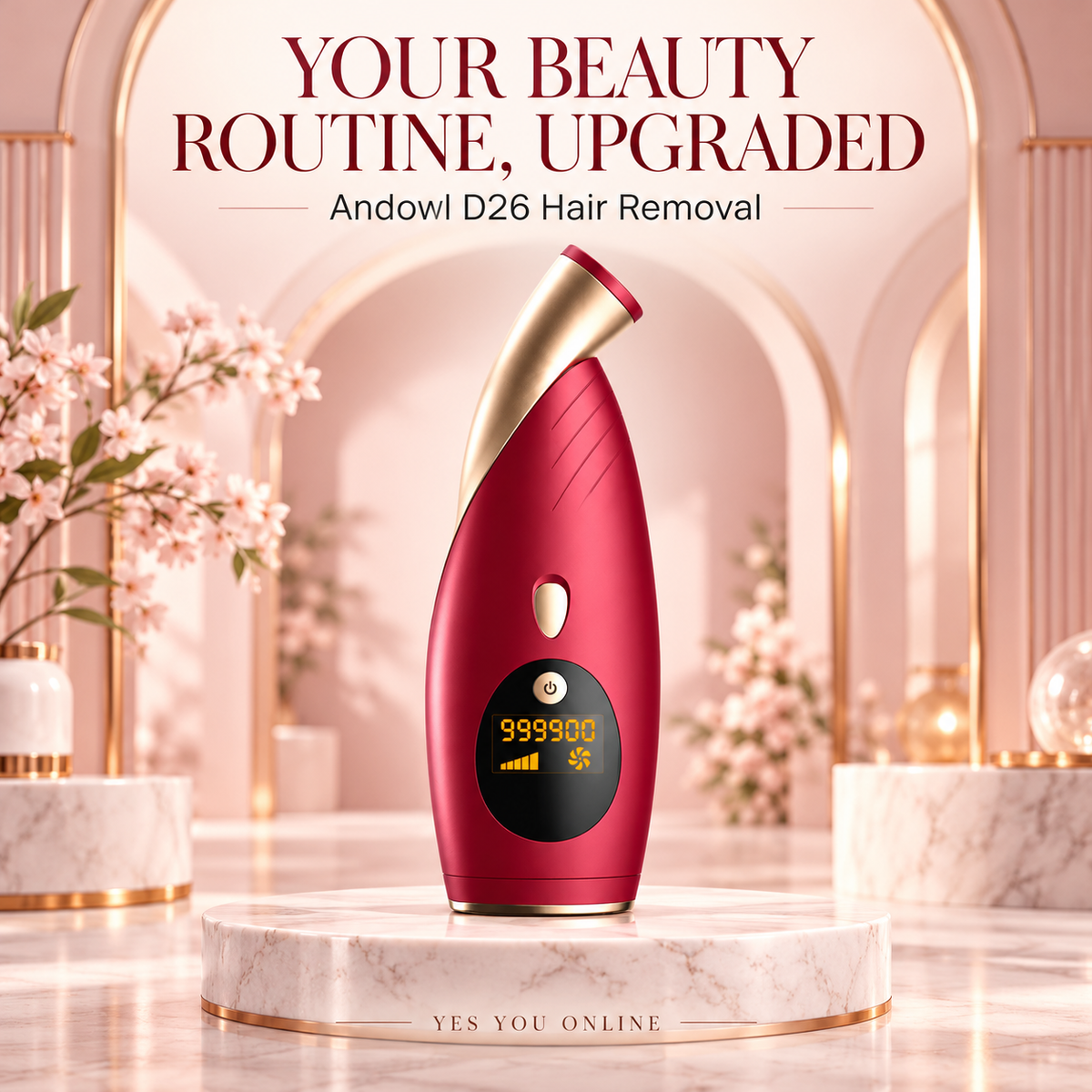 Andowl D26 hair removal beauty advertising image