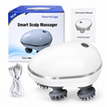 Smart Scalp Massager with box and accessories on white background