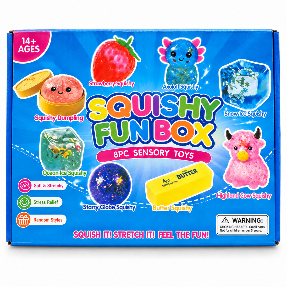 Squishy Fun Box – 8pc Sensory Toys