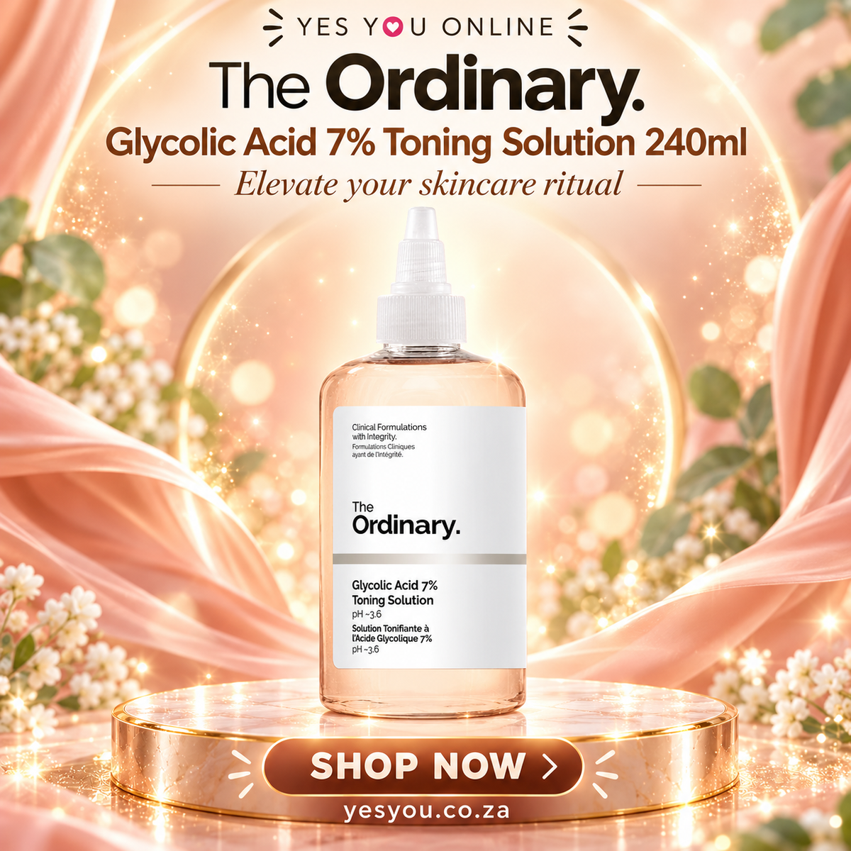 The Ordinary Glycolic Acid 7% Toning Solution 240ml — advertisement without price