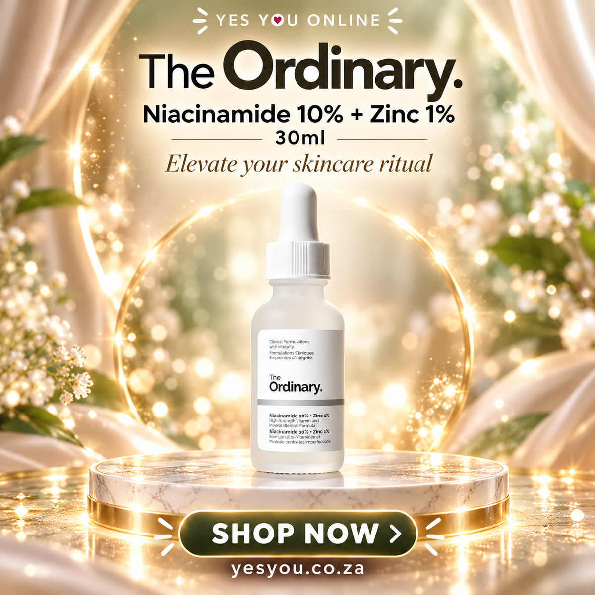 The Ordinary Niacinamide 10% + Zinc 1% 30ml — advertisement without price
