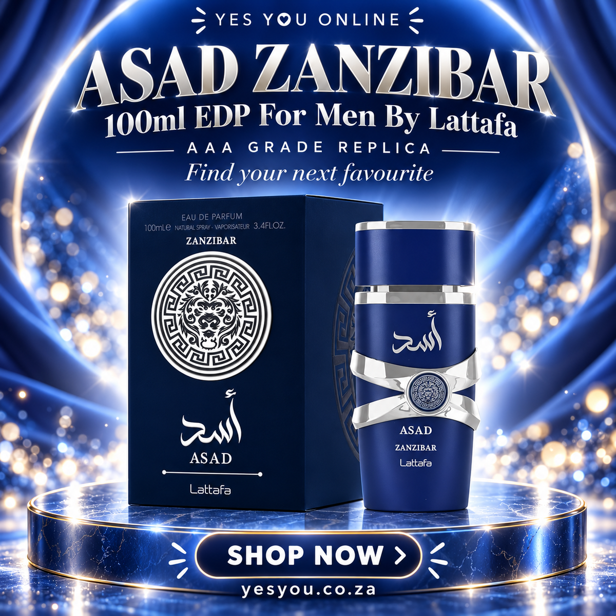 Asad Zanzibar 100ml EDP For Men By Lattafa / AAA Grade Replica — advertisement without price