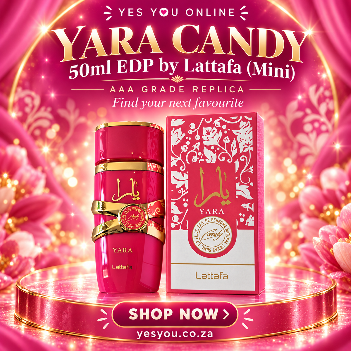 Yara Candy 50ml EDP by Lattafa (Mini) / AAA Grade Replica — advertisement without price