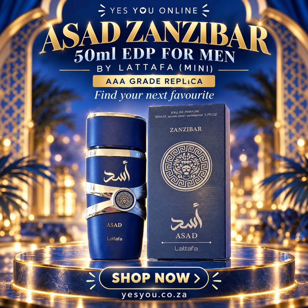 Asad Zanzibar 50ml EDP For Men By Lattafa (Mini) / AAA Grade Replica — advertisement without price
