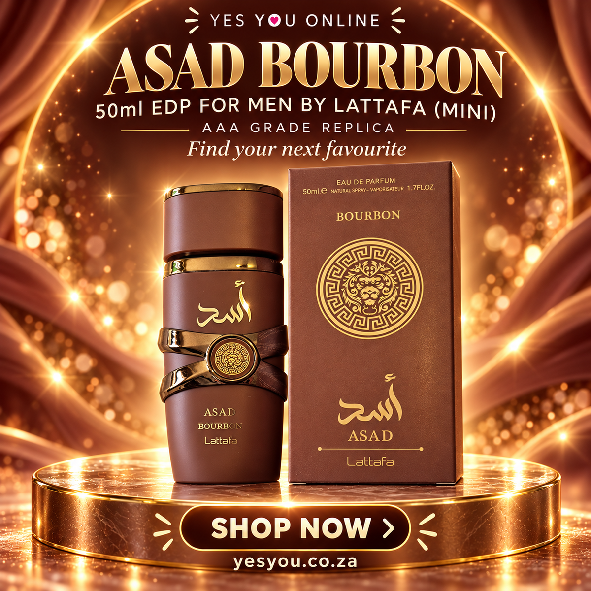 Asad Bourbon 50ml EDP For Men By Lattafa (Mini) / AAA Grade Replica — advertisement without price