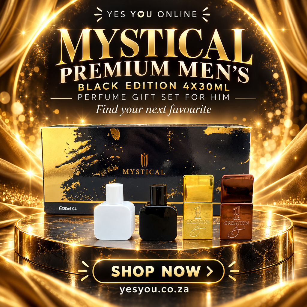 Mystical Premium Men's Black Edition 4x30ml Perfume Gift Set For Him — advertisement without price