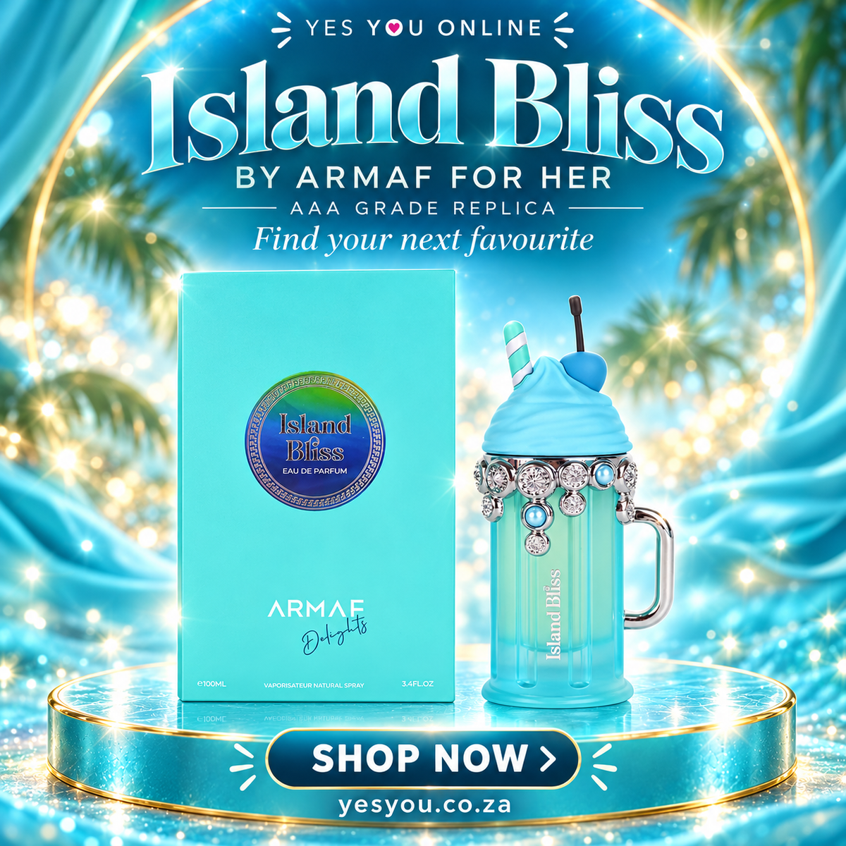 Island Bliss by Armaf For Her / AAA Grade Replica — advertisement without price