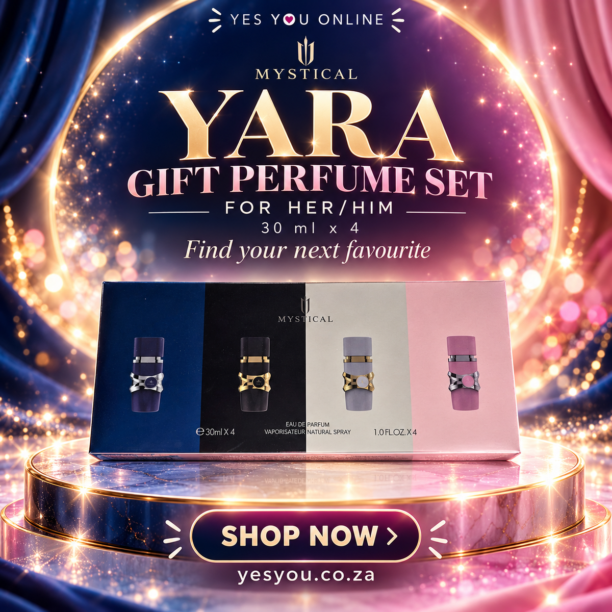 Mystical Yara Gift Perfume Set for Her/Him - 30 ml x 4 — advertisement without price