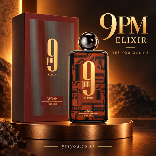 Afnan 9 Pm Elixir Intense Edp 100ml Men & Women advertisement without price