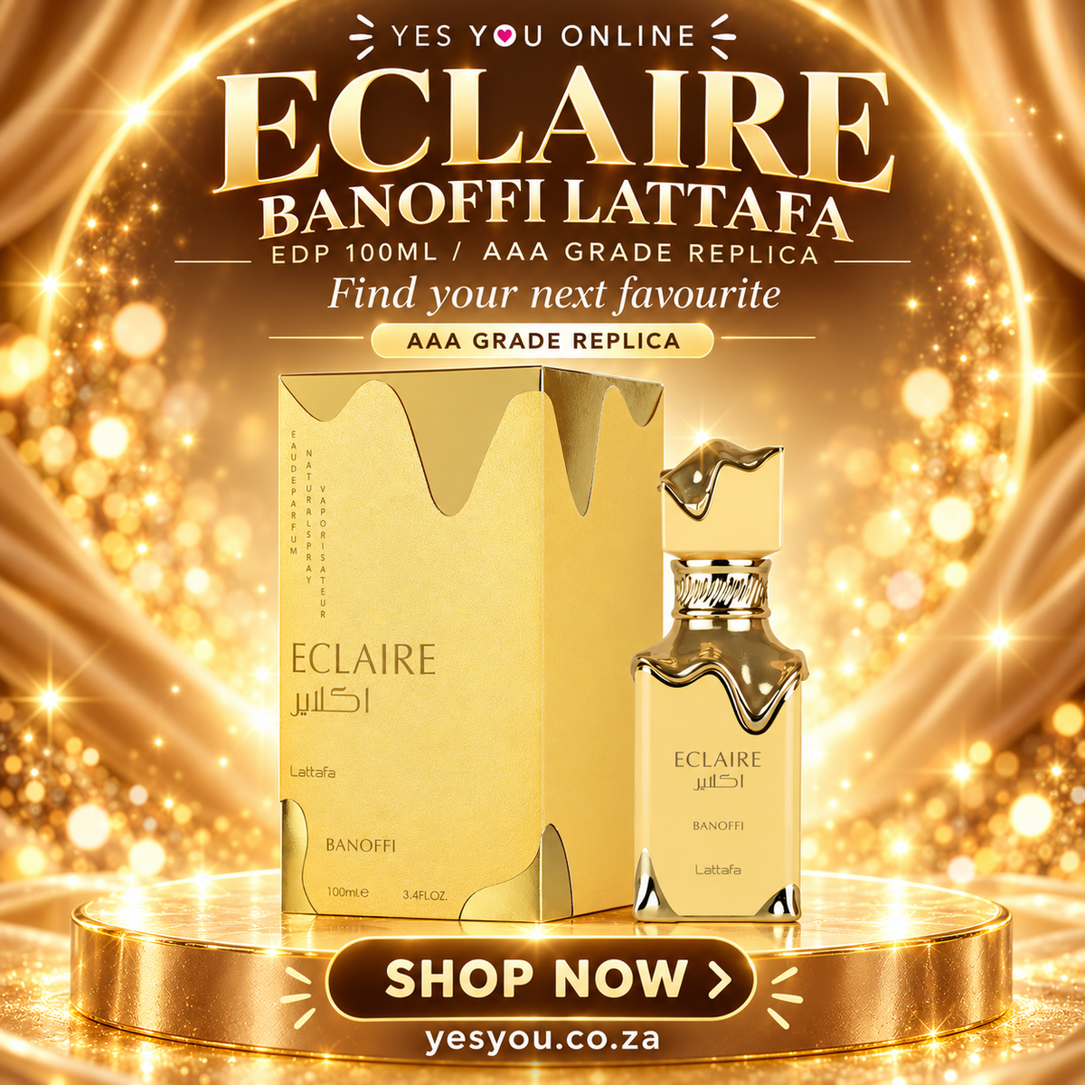 Eclaire Banoffi Lattafa edp 100ml / AAA Grade Replica — advertisement without price