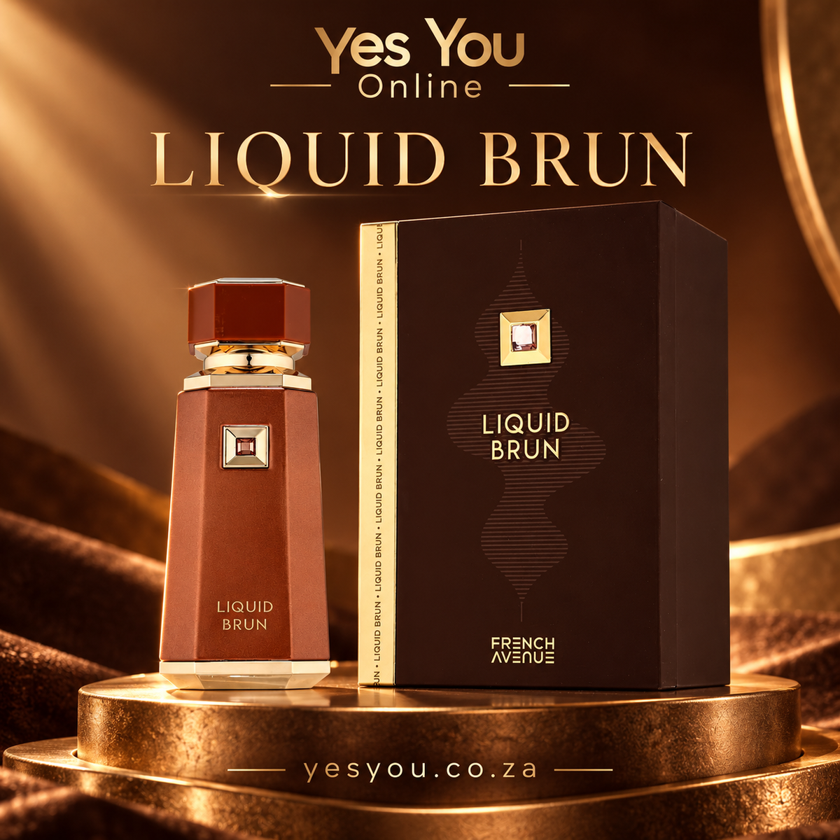 Liquid Brun French Avenue for men advertisement without price