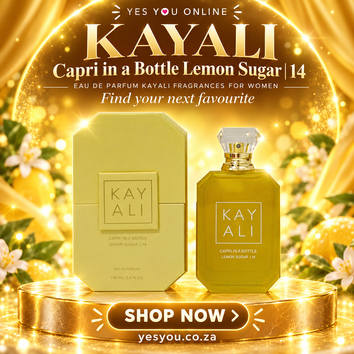 Capri in a Bottle Lemon Sugar | 14 Eau de Parfum Kayali Fragrances for women — advertisement without price