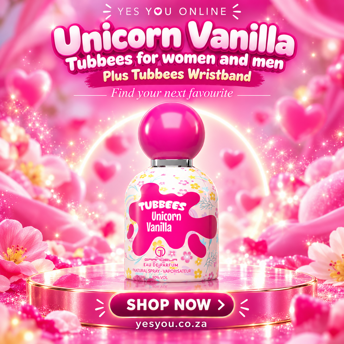 Unicorn Vanilla Tubbees for women and men Plus Tubbees Wristband — advertisement without price