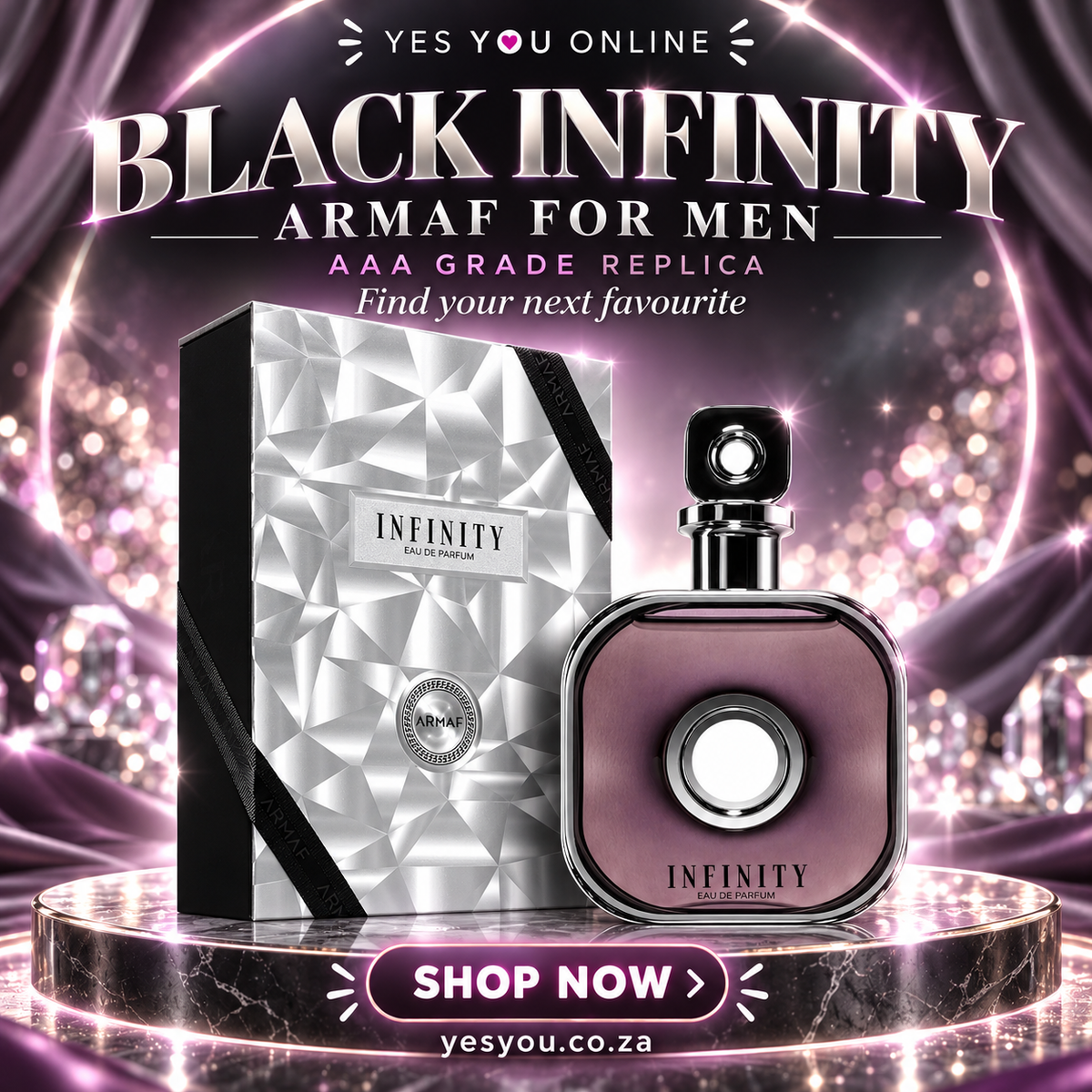 Black Infinity Armaf for men AAA Grade Replica — advertisement without price