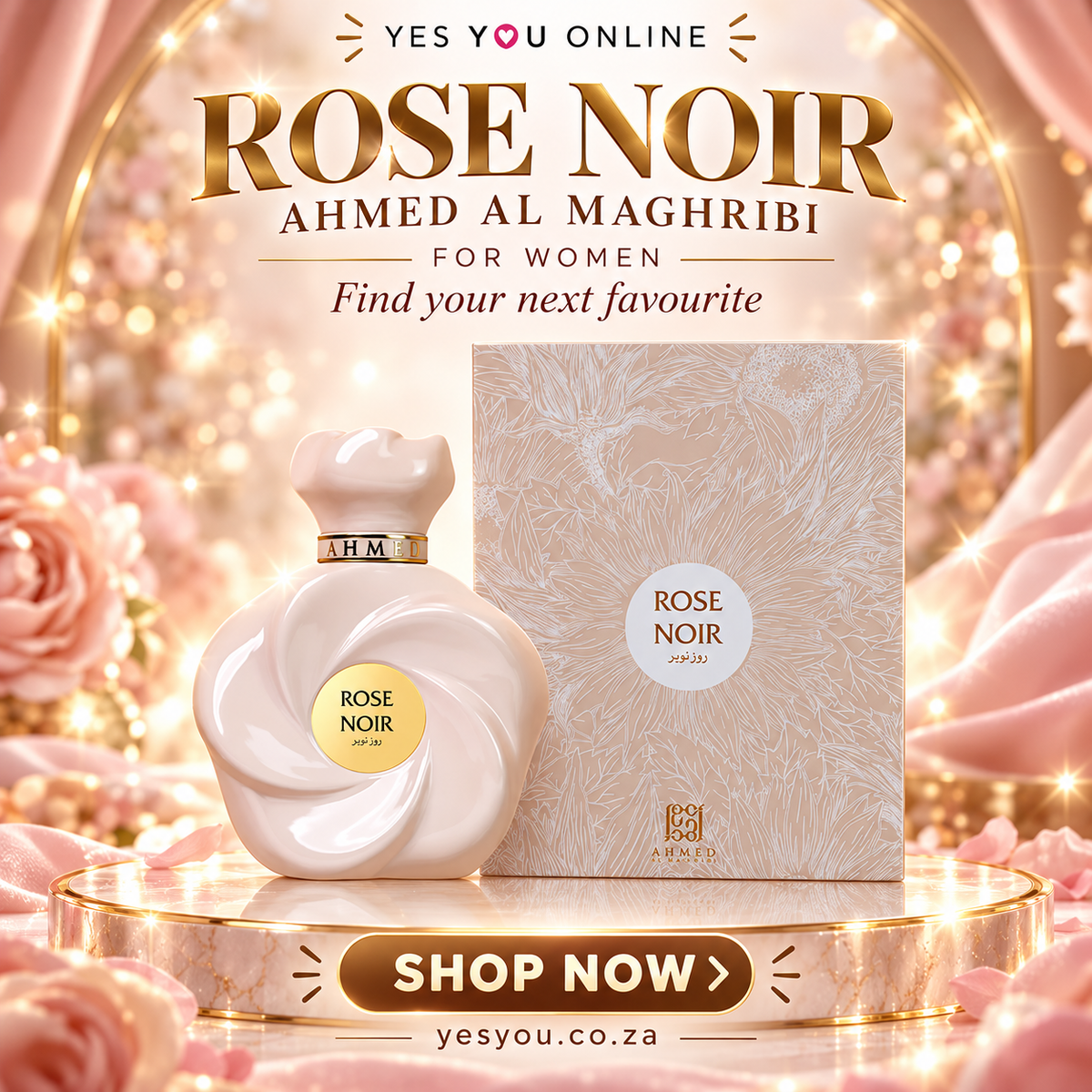 Rose Noir Ahmed Al Maghribi for women — advertisement without price
