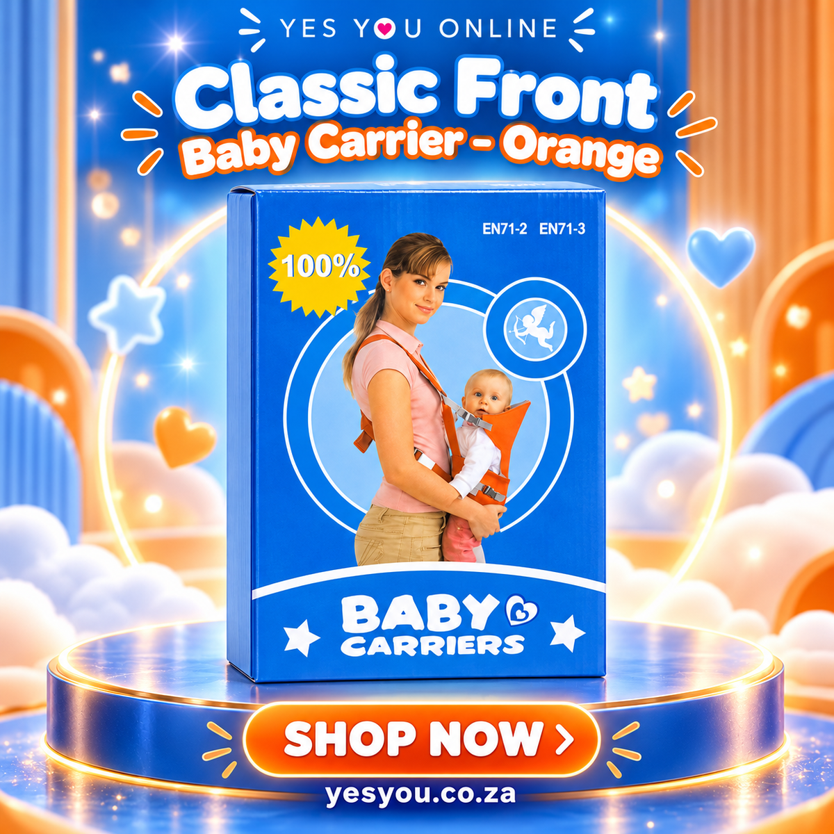 Classic Front Baby Carrier – Orange — advertisement without price