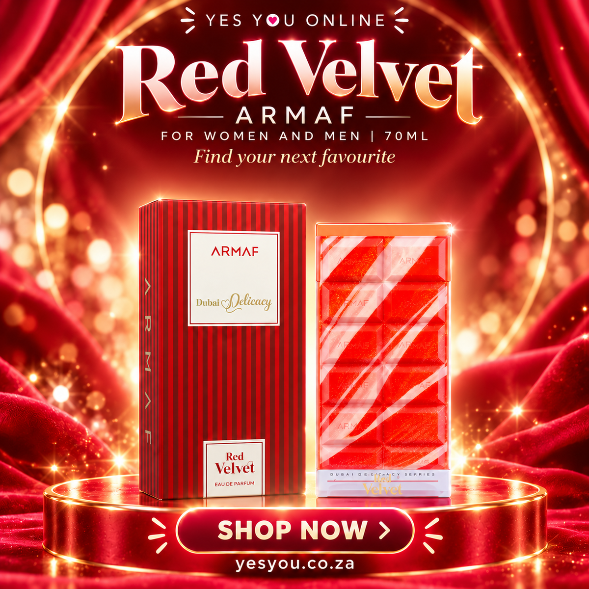 Red Velvet Armaf for women and men 70ml — advertisement without price