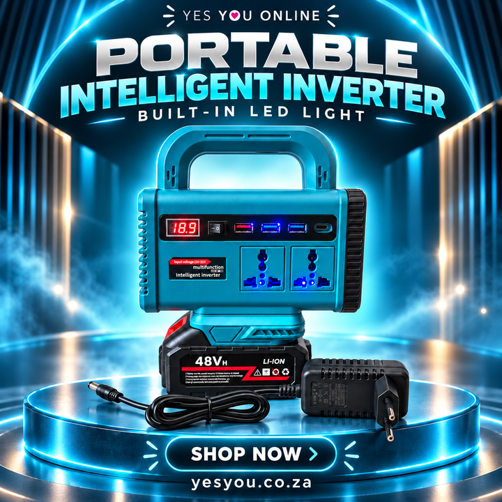 Multifunctional Portable Intelligent Inverter with LED Light — advertisement without price