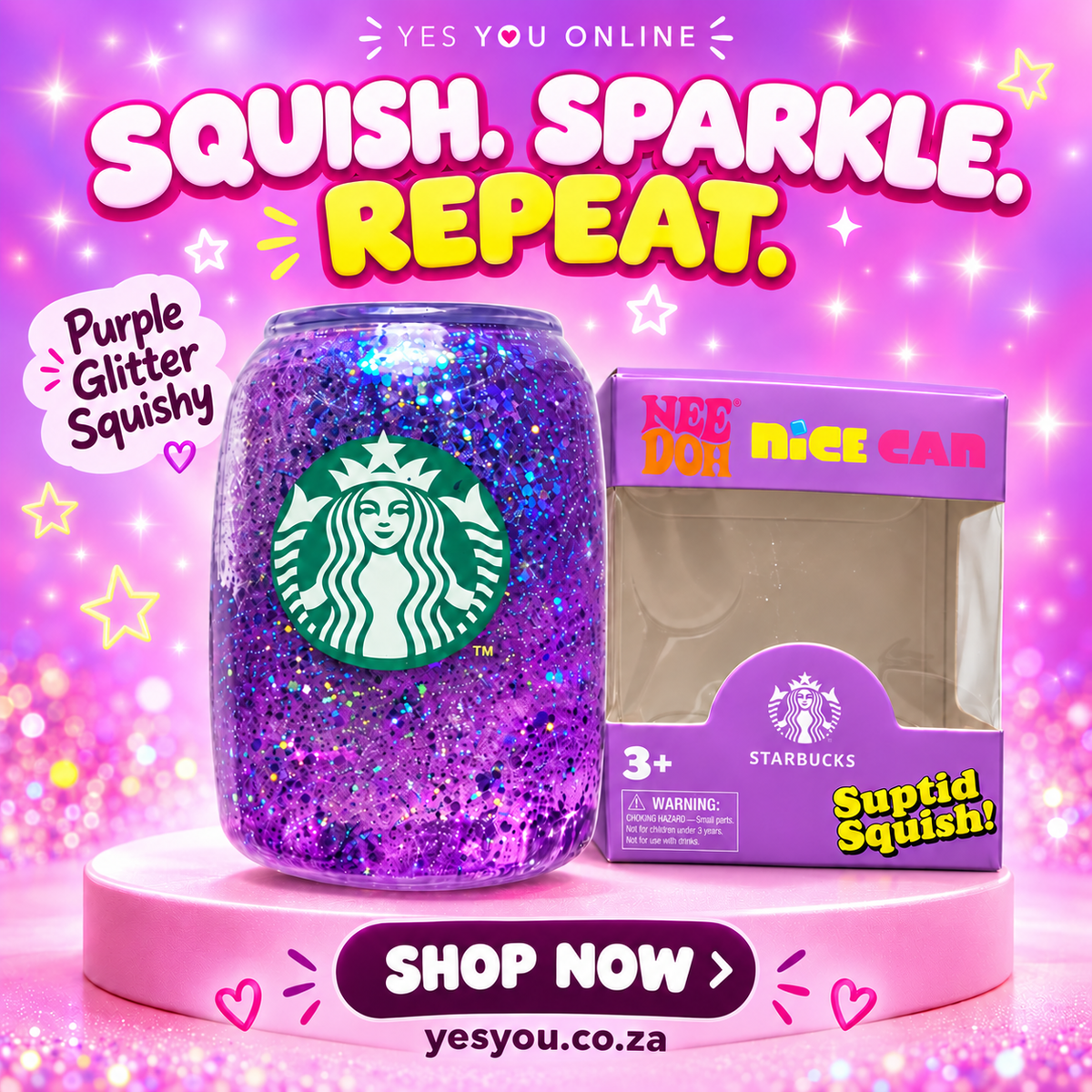 NeeDoh Nice Can Starbucks – Purple — advertisement without price