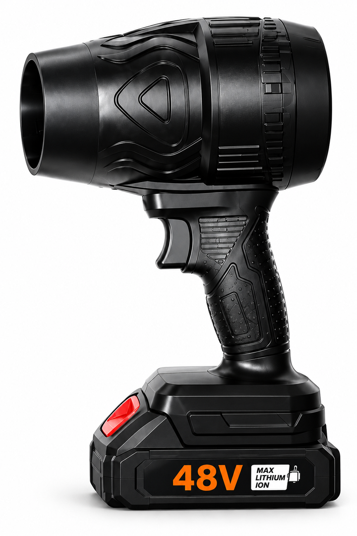 Handheld Blower 48V Cordless Lithium Battery Rechargeable — white background