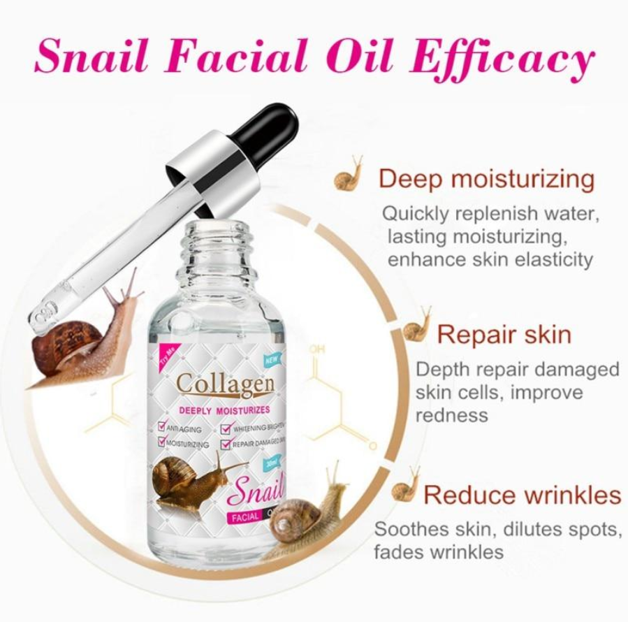 Collagen Deeply Moisturizing Snail Facial Oil - 30ml