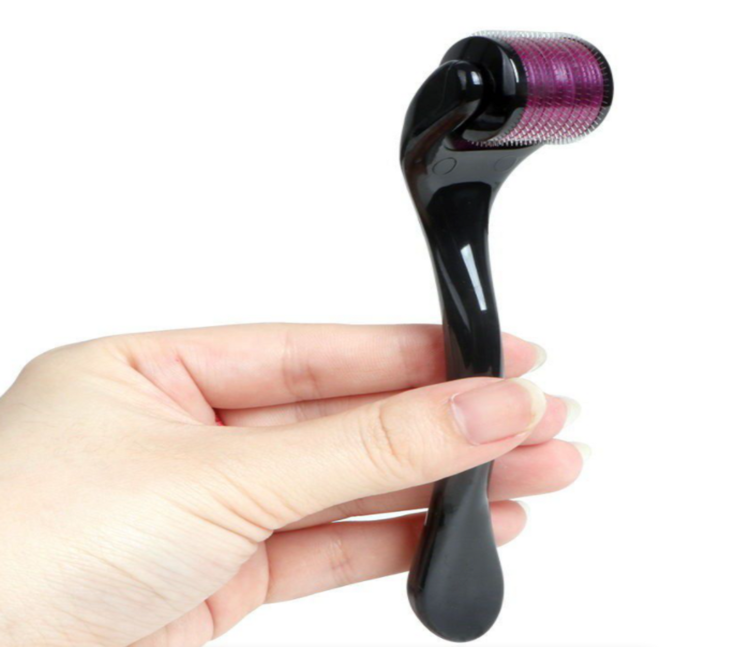 540 Titanium Microneedle Derma Roller 0.5mm - Black & Purple or White & Red