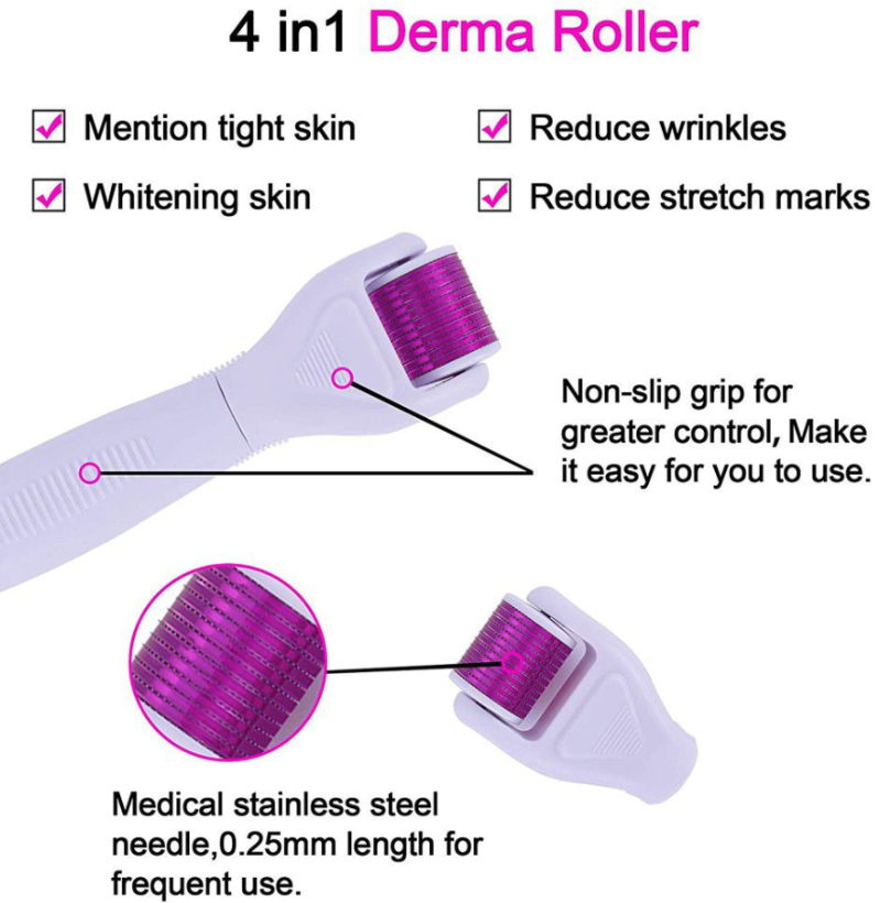 4 In 1 Derma Roller Micro-Needling Skin Care System