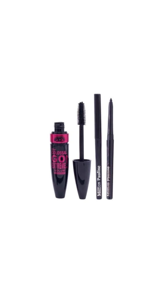 2 in 1 Waterproof Mascara and Eyeliner Combo - Black