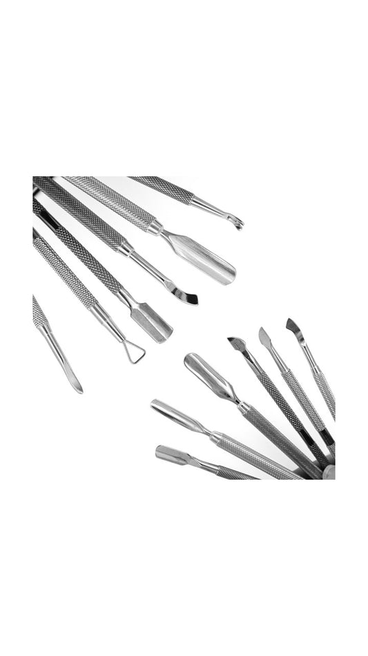 Bling Girl Stainless Steel Manicure and Pedicure Nail Tools - 6 Pieces