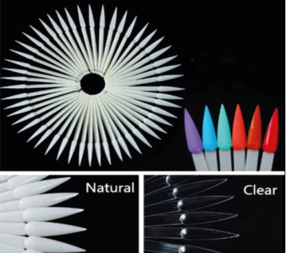 Colour Display Tips - Stiletto - Natural - 50PCS