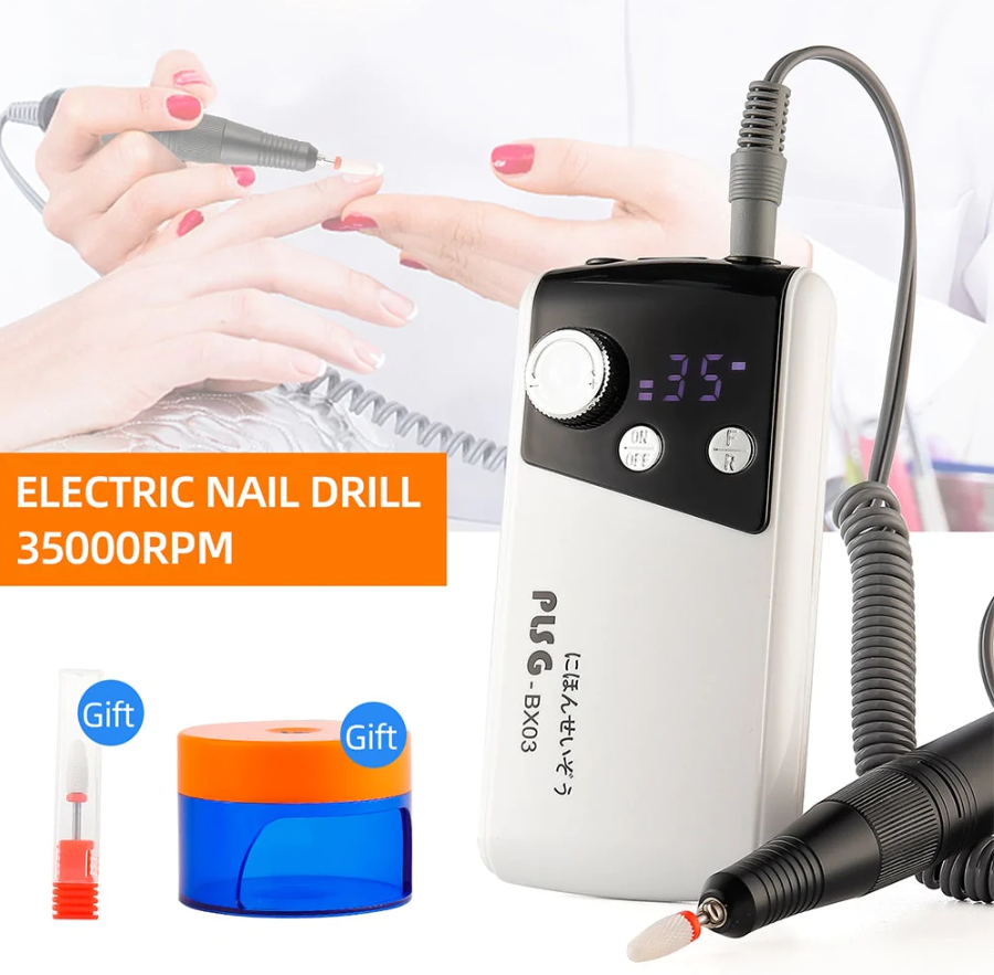 PLSG Rechargeable 2-IN-1 Nail Drill & Rechargeable UV Led Lamp Set