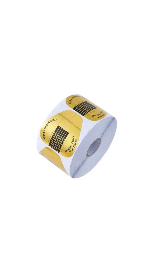 Double Thick Competitive Edge Gold Nail Forms - 500 Piece Roll