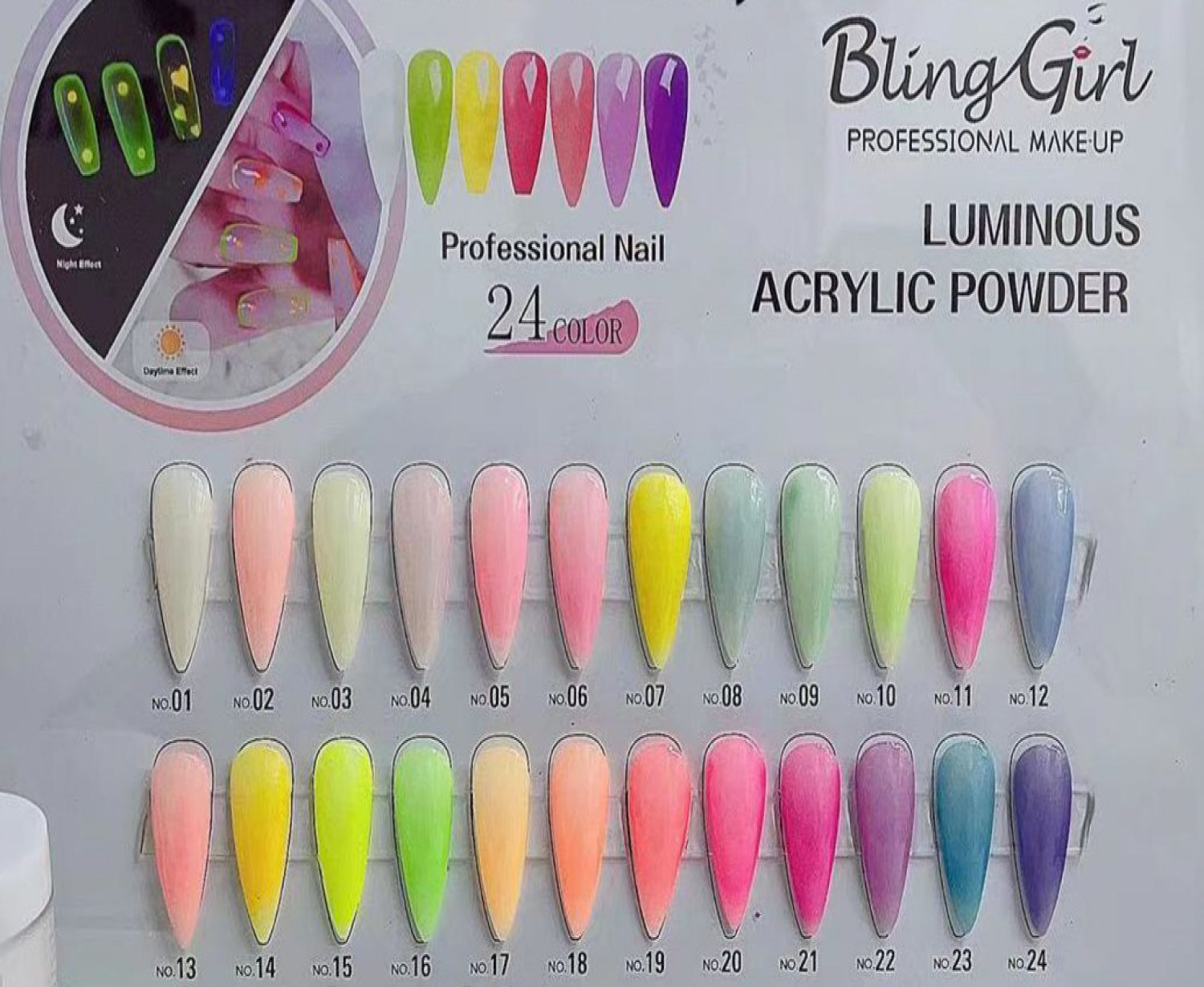 Luminous nail powder best sale