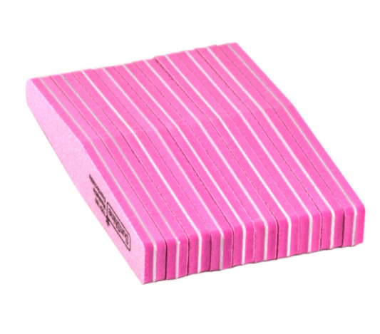 Pink Sunshine Double Sided Nail File - 100/180 Grit (10 Pieces)