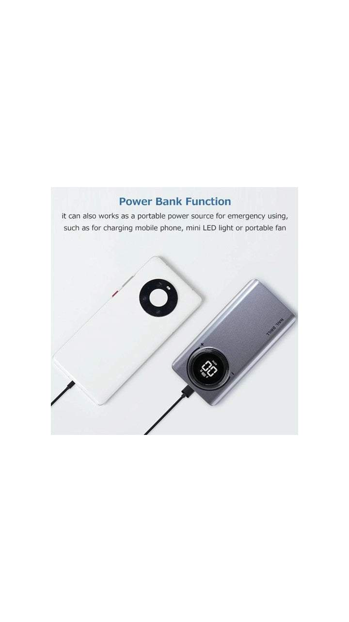 Rechargeable, Portable Nail Drill Machine - 0-35000 RPM - Dark Metallic Grey