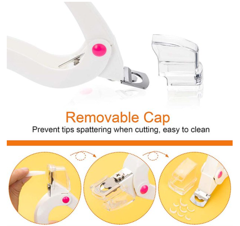 Triple Cut Nail Dial Tip Cutter - White or Pink