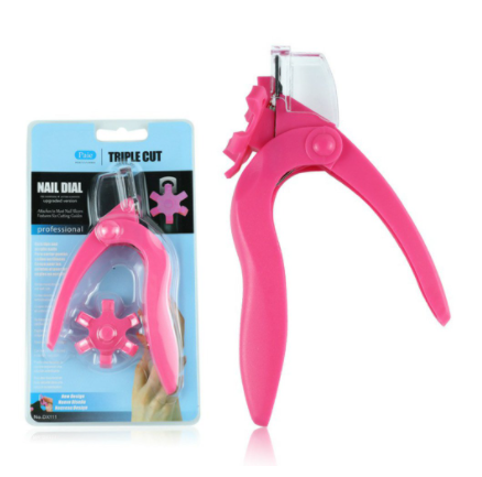 Triple Cut Nail Dial Tip Cutter - White or Pink