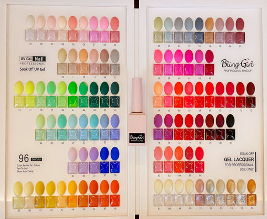 Complete Professional UV Gel Polish Package - 96 Colours - Bling Girl