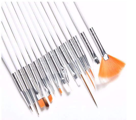 Gel Nail Art Brushes - 15 Pieces